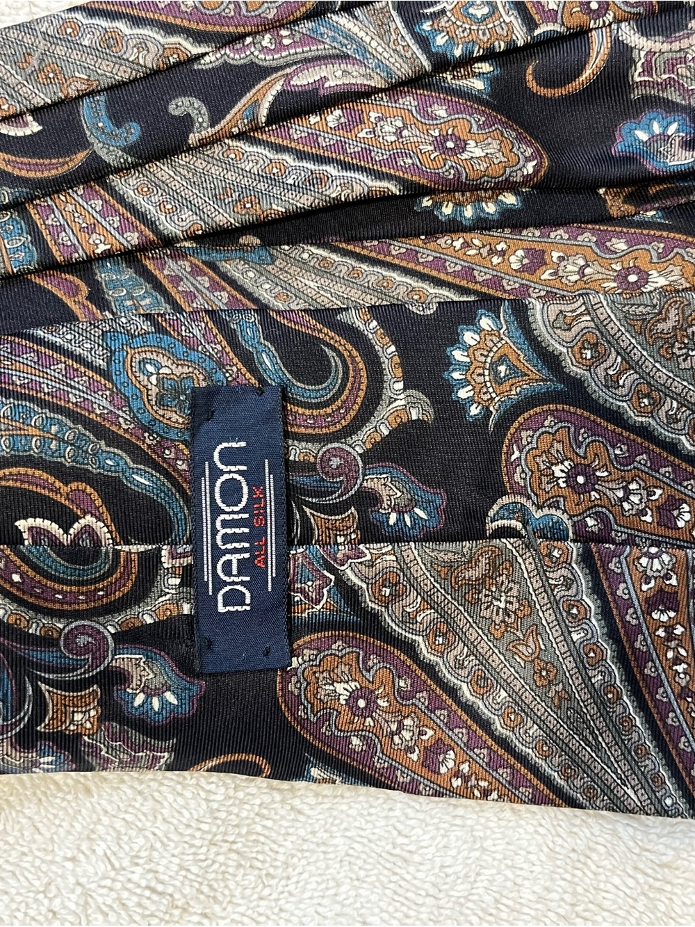 Vintage Damon All Silk Men’s Paisley Neck Tie